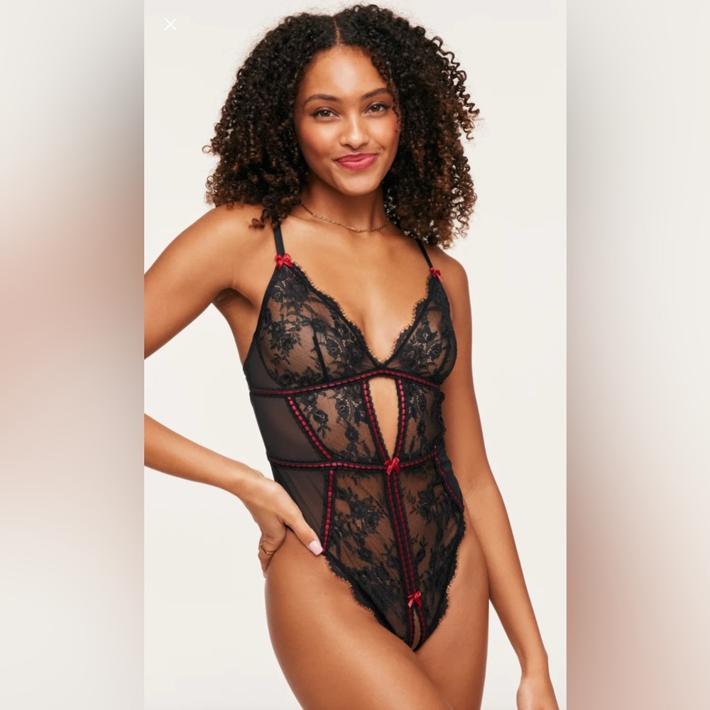 Victoria's Secret Black and Red Lace Lingerie